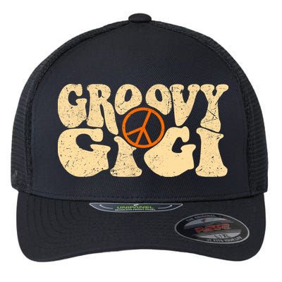 Retro Groovy Gigi Aesthetic Nostalgia 60's 70's Retro Gigi Flexfit Unipanel Trucker Cap