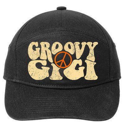 Retro Groovy Gigi Aesthetic Nostalgia 60's 70's Retro Gigi 7-Panel Snapback Hat