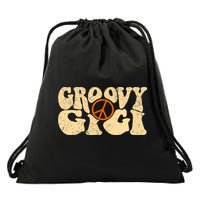 Retro Groovy Gigi Aesthetic Nostalgia 60's 70's Retro Gigi Drawstring Bag
