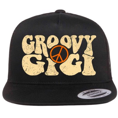 Retro Groovy Gigi Aesthetic Nostalgia 60's 70's Retro Gigi Flatbill Hat