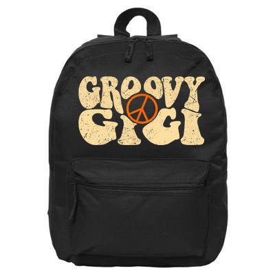 Retro Groovy Gigi Aesthetic Nostalgia 60's 70's Retro Gigi 16 in Basic Backpack