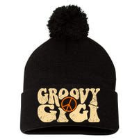 Retro Groovy Gigi Aesthetic Nostalgia 60's 70's Retro Gigi Pom Pom 12in Knit Beanie