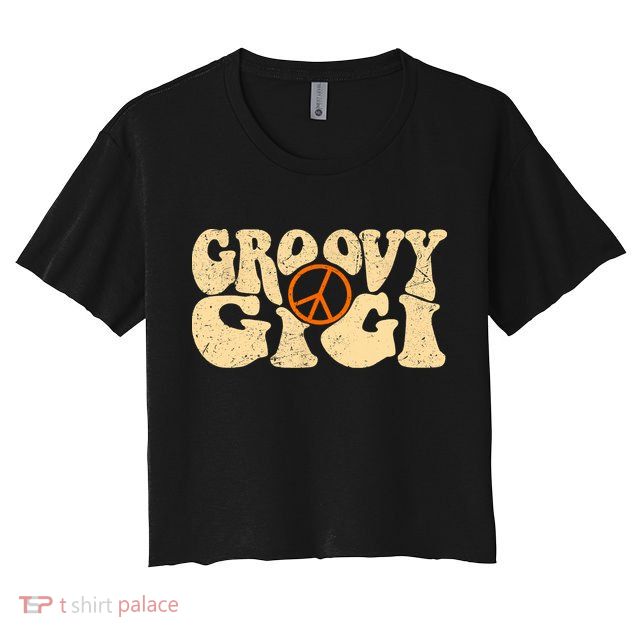 Retro Groovy Gigi Aesthetic Nostalgia 60's 70's Retro Gigi Crop Top