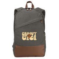 Retro Groovy Gigi Aesthetic Nostalgia 60's 70's Retro Gigi Cotton Canvas Backpack