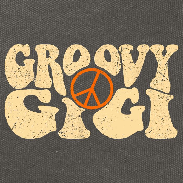 Retro Groovy Gigi Aesthetic Nostalgia 60's 70's Retro Gigi Cotton Canvas Backpack