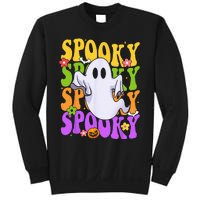 Retro Groovy Ghost Halloween Costume SPOOKY VIBES Sweatshirt