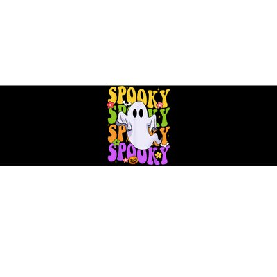 Retro Groovy Ghost Halloween Costume SPOOKY VIBES Bumper Sticker