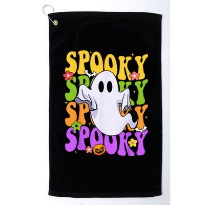 Retro Groovy Ghost Halloween Costume SPOOKY VIBES Platinum Collection Golf Towel