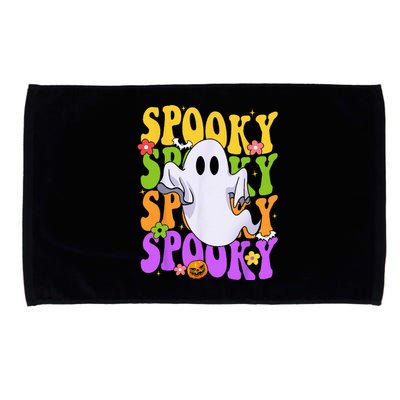 Retro Groovy Ghost Halloween Costume SPOOKY VIBES Microfiber Hand Towel