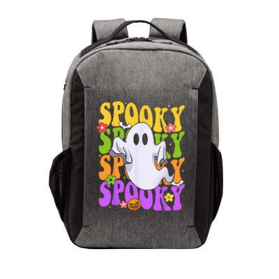 Retro Groovy Ghost Halloween Costume SPOOKY VIBES Vector Backpack