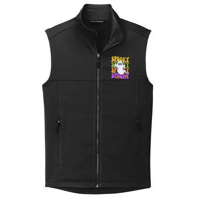 Retro Groovy Ghost Halloween Costume SPOOKY VIBES Collective Smooth Fleece Vest