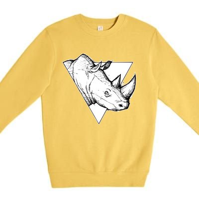 Rhino Great Gift Premium Crewneck Sweatshirt