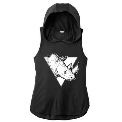 Rhino Great Gift Ladies PosiCharge Tri-Blend Wicking Draft Hoodie Tank