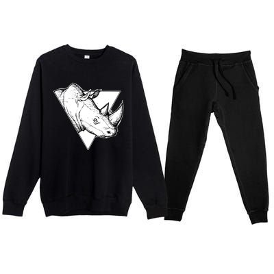 Rhino Great Gift Premium Crewneck Sweatsuit Set