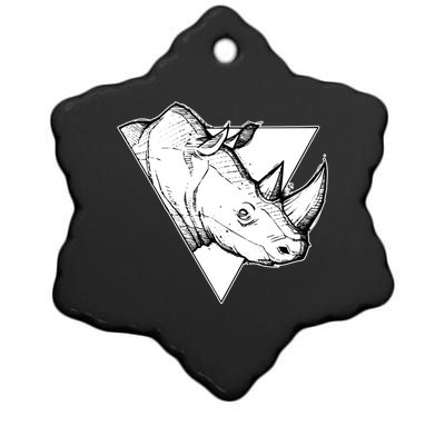 Rhino Great Gift Ceramic Star Ornament