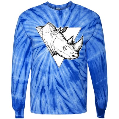 Rhino Great Gift Tie-Dye Long Sleeve Shirt