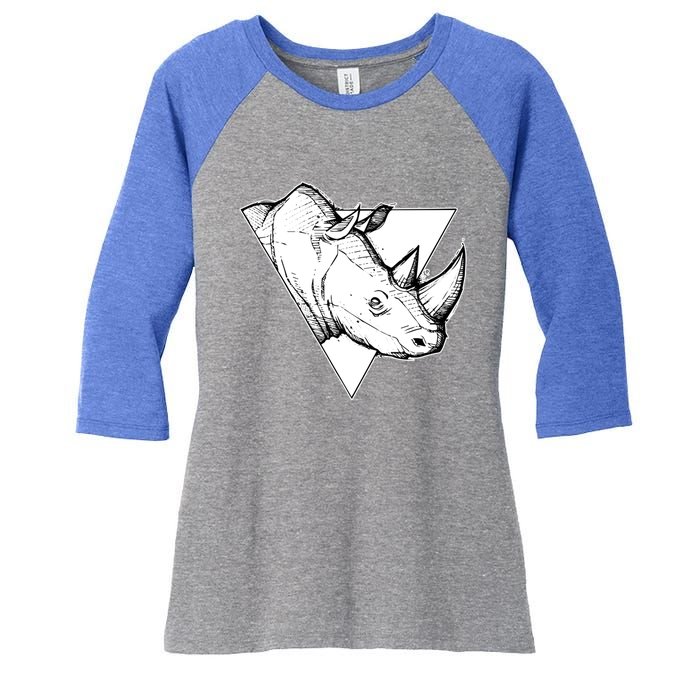 Rhino Great Gift Women's Tri-Blend 3/4-Sleeve Raglan Shirt