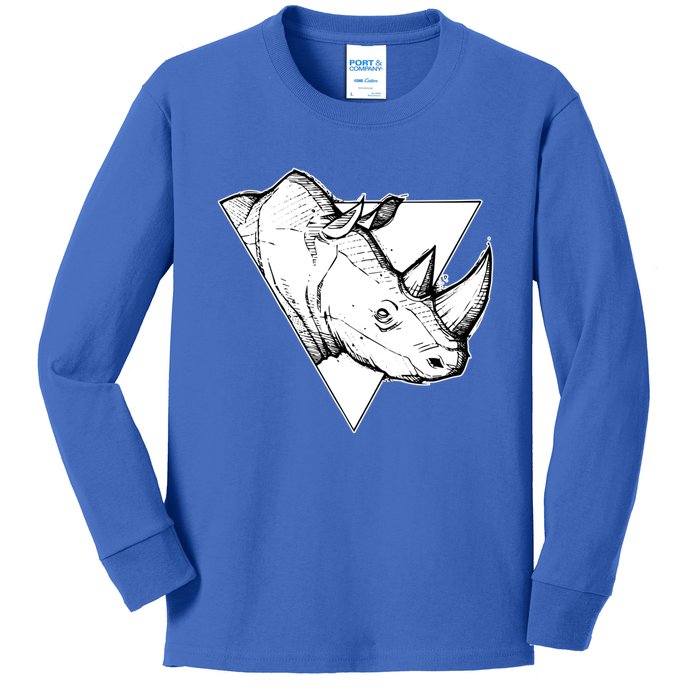 Rhino Great Gift Kids Long Sleeve Shirt