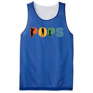 Retro Golf Grandpa Golfer Pops Grandfather Gift Mesh Reversible Basketball Jersey Tank