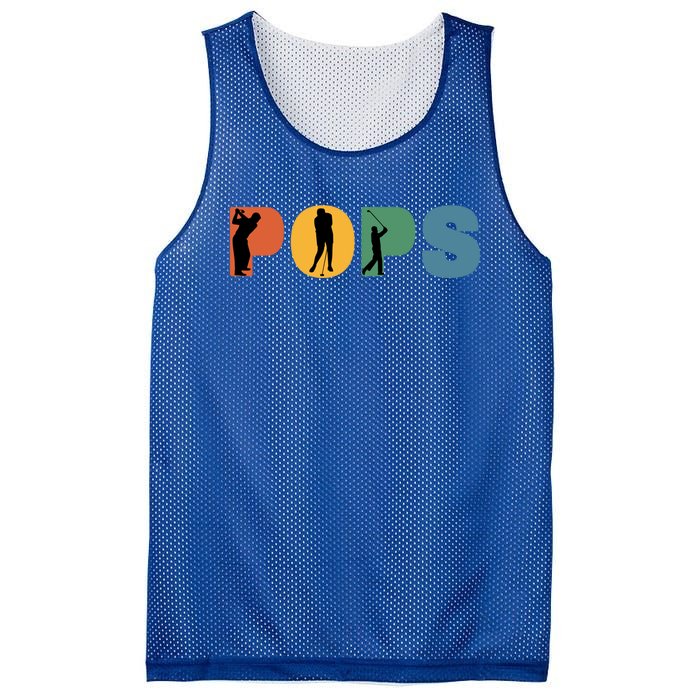 Retro Golf Grandpa Golfer Pops Grandfather Gift Mesh Reversible Basketball Jersey Tank