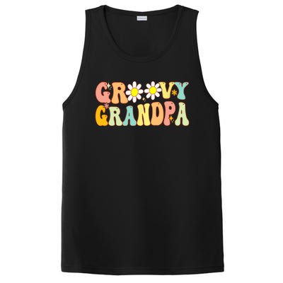 Retro Groovy Grandpa Birthday Matching Family Father's Day PosiCharge Competitor Tank