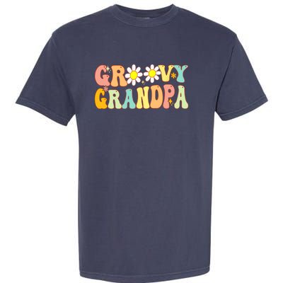 Retro Groovy Grandpa Birthday Matching Family Father's Day Garment-Dyed Heavyweight T-Shirt