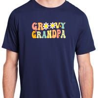 Retro Groovy Grandpa Birthday Matching Family Father's Day Adult ChromaSoft Performance T-Shirt