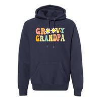 Retro Groovy Grandpa Birthday Matching Family Father's Day Premium Hoodie