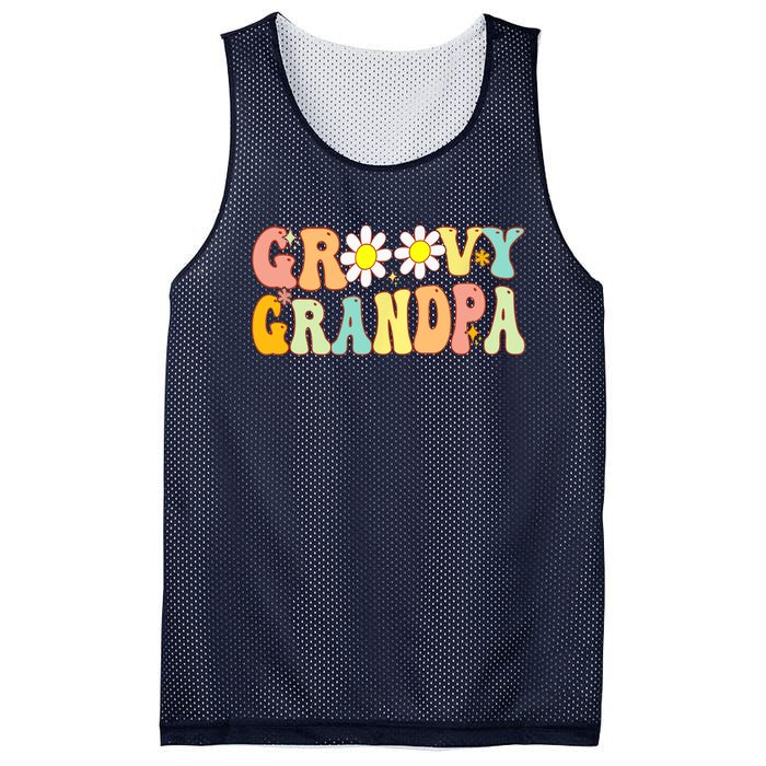 Retro Groovy Grandpa Birthday Matching Family Father's Day Mesh Reversible Basketball Jersey Tank