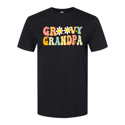 Retro Groovy Grandpa Birthday Matching Family Father's Day Softstyle CVC T-Shirt