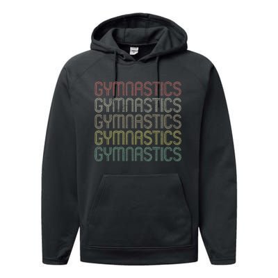 Retro Gymnastics Gymnast Lover Gym Workout Cheerleading Performance Fleece Hoodie