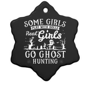 Real Go Ghost Hunting Ghosts Paranormal Researcher Ceramic Star Ornament