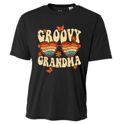 Retro Groovy Grandma 70s Aesthetic 1970's Mother's Day Cooling Performance Crew T-Shirt