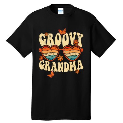 Retro Groovy Grandma 70s Aesthetic 1970's Mother's Day Tall T-Shirt