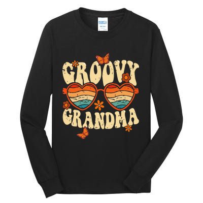 Retro Groovy Grandma 70s Aesthetic 1970's Mother's Day Tall Long Sleeve T-Shirt