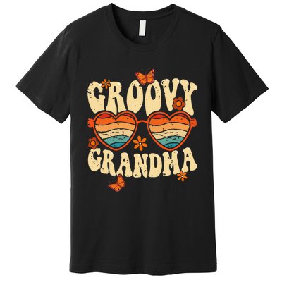 Retro Groovy Grandma 70s Aesthetic 1970's Mother's Day Premium T-Shirt