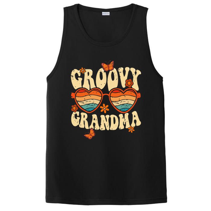 Retro Groovy Grandma 70s Aesthetic 1970's Mother's Day PosiCharge Competitor Tank