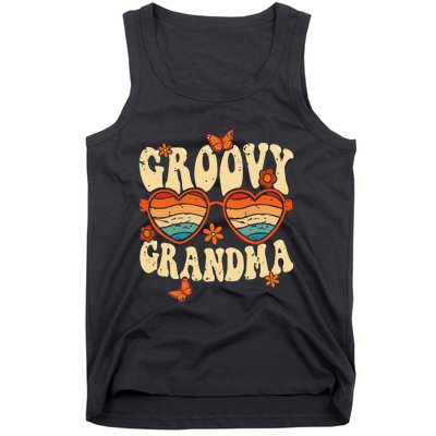 Retro Groovy Grandma 70s Aesthetic 1970's Mother's Day Tank Top