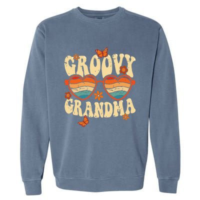 Retro Groovy Grandma 70s Aesthetic 1970's Mother's Day Garment-Dyed Sweatshirt