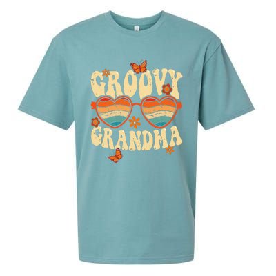 Retro Groovy Grandma 70s Aesthetic 1970's Mother's Day Sueded Cloud Jersey T-Shirt