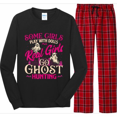 Real Girl Go Ghost Hunting Ghosts Paranormal Researcher Long Sleeve Pajama Set