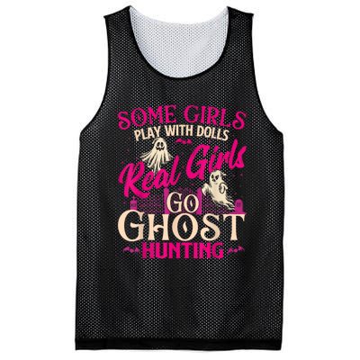 Real Girl Go Ghost Hunting Ghosts Paranormal Researcher Mesh Reversible Basketball Jersey Tank