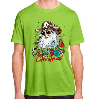 Retro Groovy Howdy Santa Christmas Cowboy Santa Xmas Costume Adult ChromaSoft Performance T-Shirt