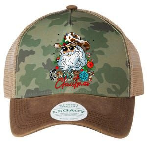 Retro Groovy Howdy Santa Christmas Cowboy Santa Xmas Costume Legacy Tie Dye Trucker Hat