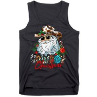 Retro Groovy Howdy Santa Christmas Cowboy Santa Xmas Costume Tank Top