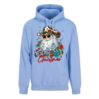 Retro Groovy Howdy Santa Christmas Cowboy Santa Xmas Costume Unisex Surf Hoodie