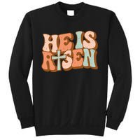 Retro Groovy He Is Risen Jesus Religious Easter Christians Sweatshirt