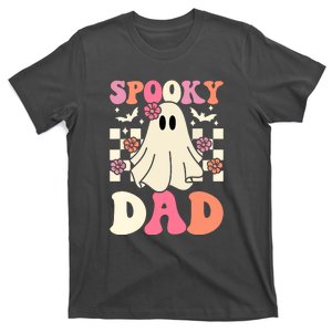 Retro Groovy Halloween Spooky Dad Ghost Family Costume Gift T-Shirt