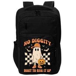 Retro Groovy Halloween Ghost No Diggity Bout To Bag It Up Gift Impact Tech Backpack