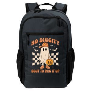 Retro Groovy Halloween Ghost No Diggity Bout To Bag It Up Gift Daily Commute Backpack